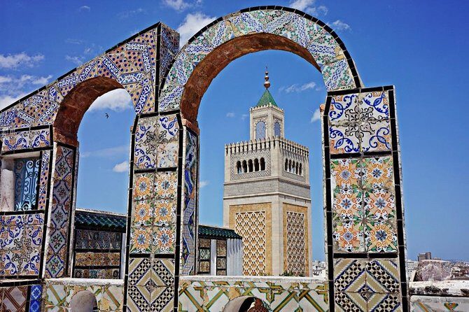 Tunis Group Tour: Carthage, Sidi Bou Said, Bardo museum & Medina - Sidi Bou Said at Cafe des Delices: Sea Views and a Short Pause